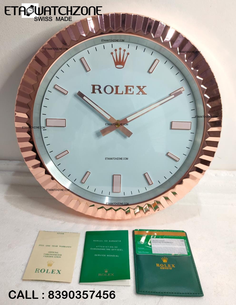 Rolex Rose Bezel Original Wall Clock