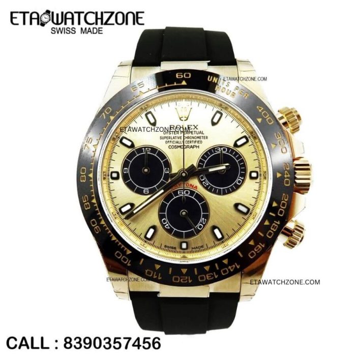 Rolex-Daytona-Cosmograph-Gold-Oysterflex-Strap-Swiss-Watch