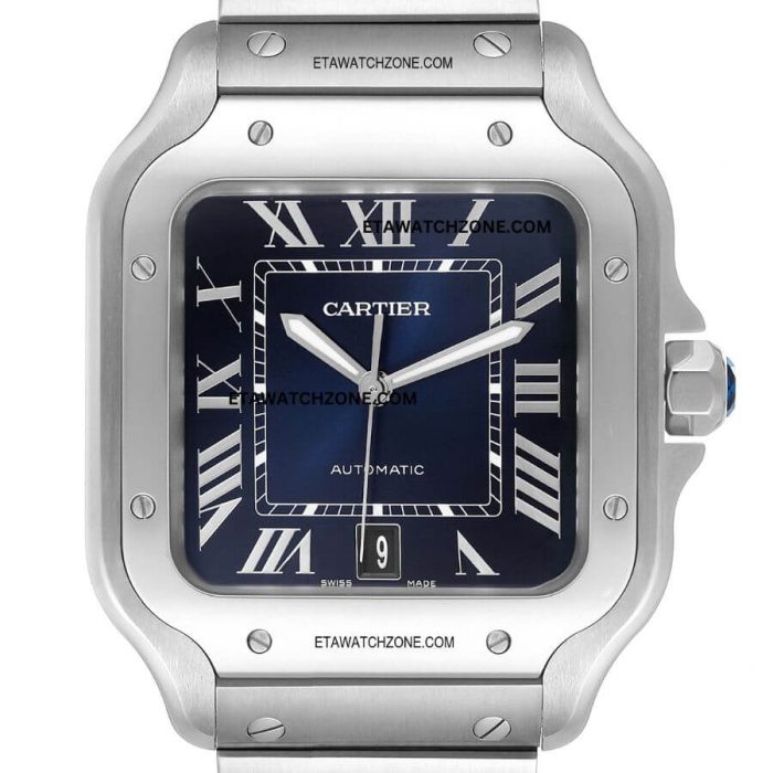 cartier-santos-blue-dial-solid-stainless-steel-ETA-watch