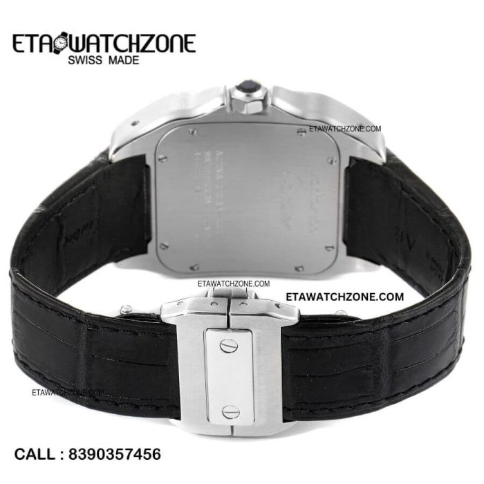 cartier-white-dial-black-leather-strap-ETA-watch