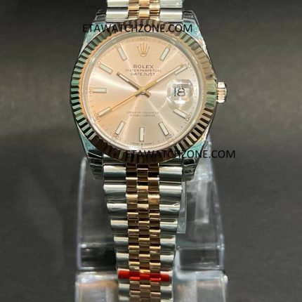 rolex-date-just-dual-tone-rosegold-men-watch