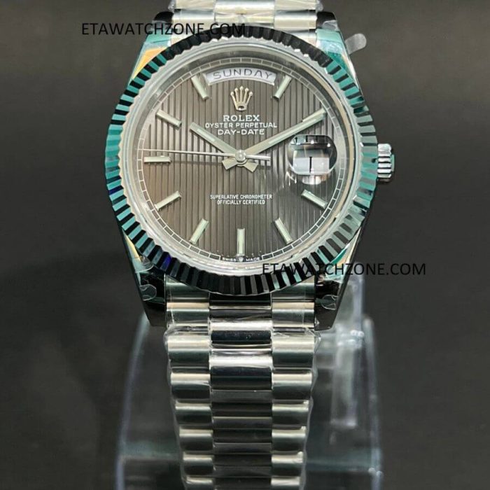 rolex-daydate-black-dial-steel-watch