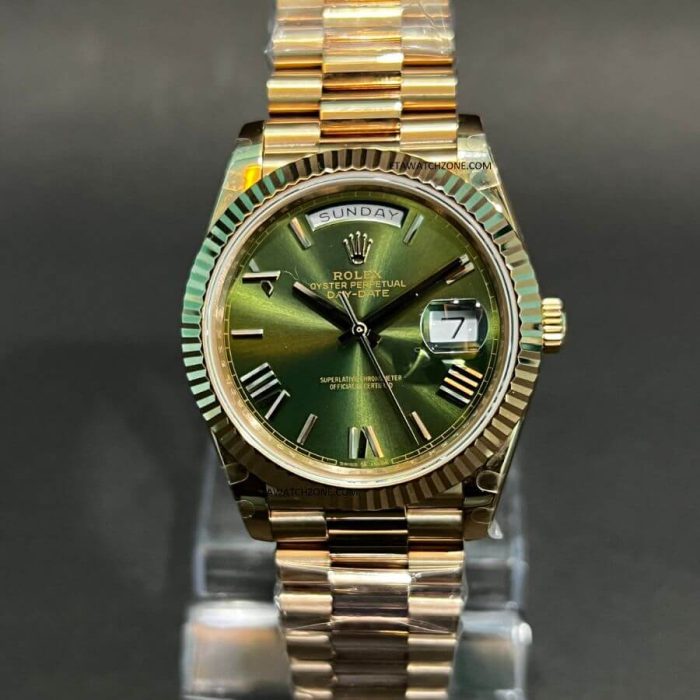 rolex-daydate-green-rosegold-men-watch