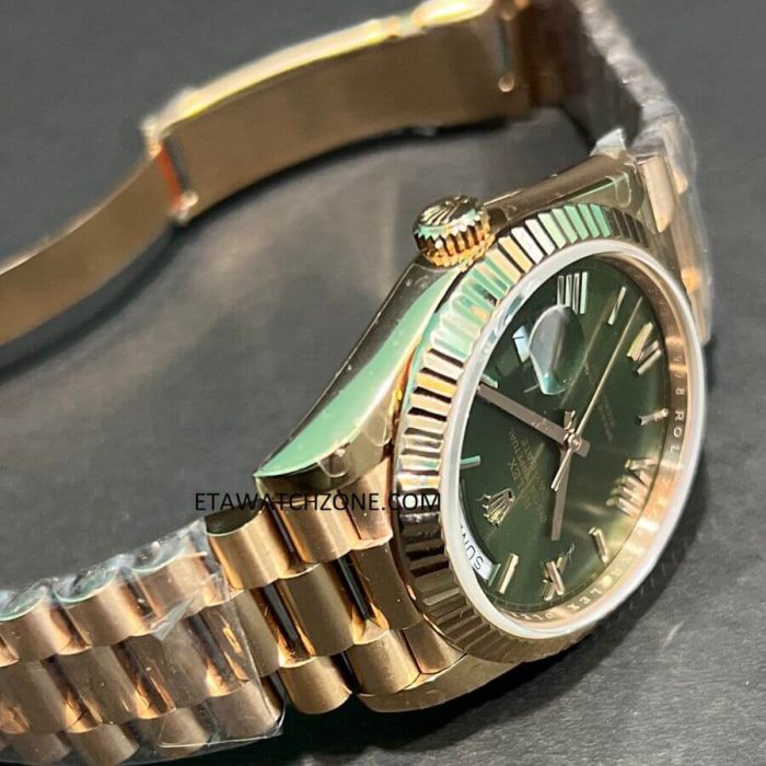 rolex-daydate-green-rosegold-men-watch