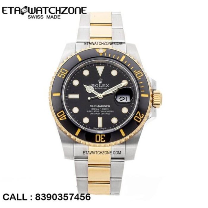 rolex-submariner-dual-tone-black-dial-watch