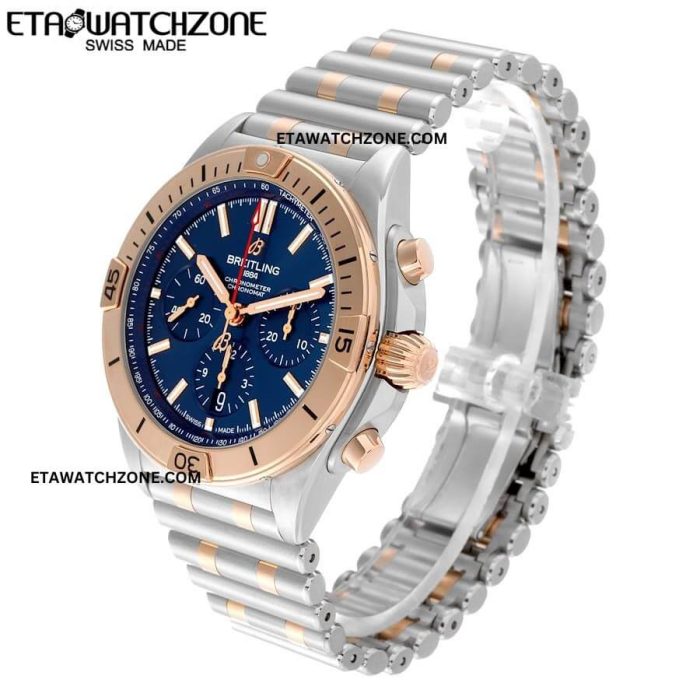 breitling-chronomat-steel-rose-gold-blue-dial-mens-watch