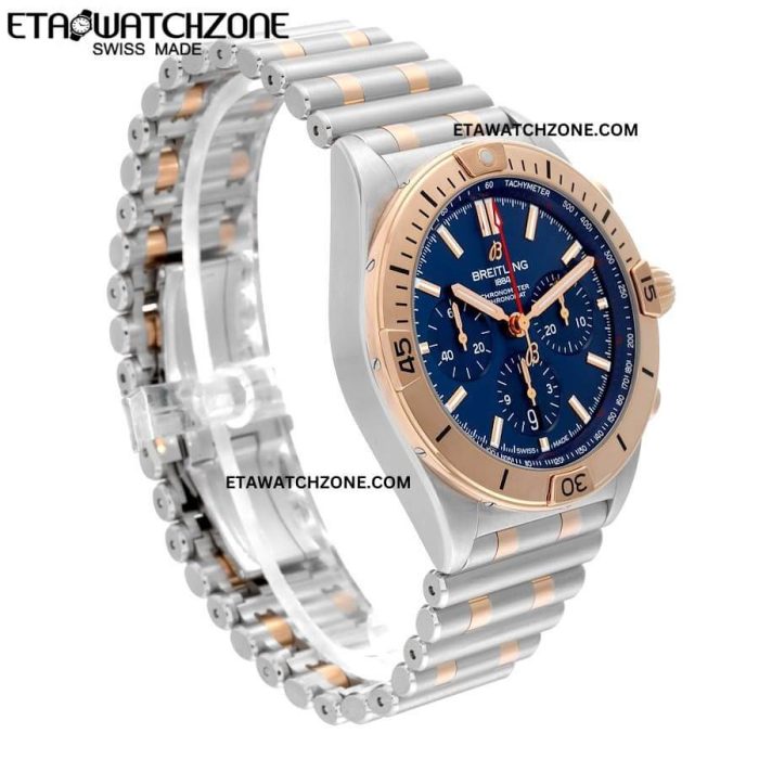 breitling-chronomat-steel-rose-gold-blue-dial-mens-watch