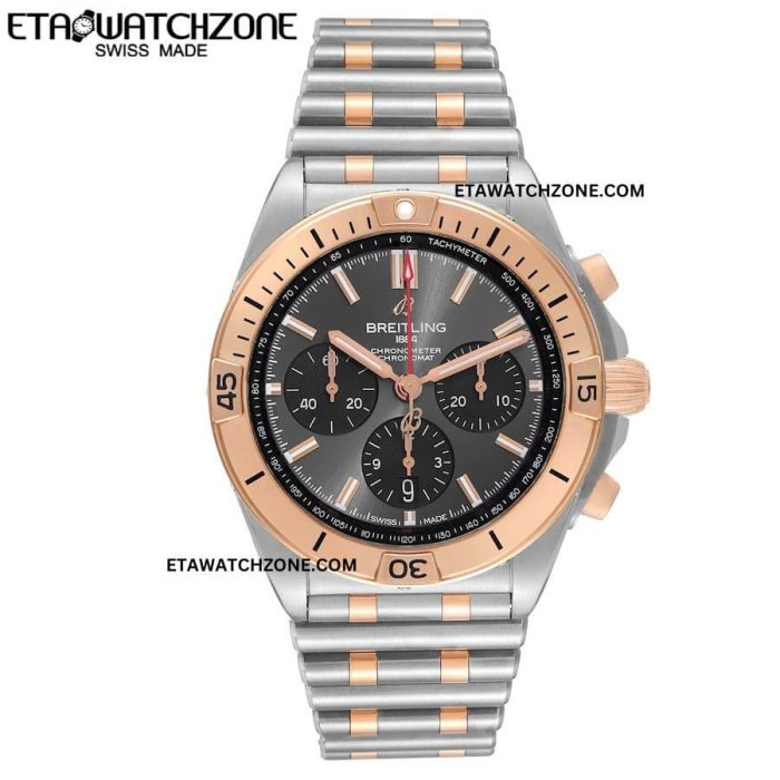 breitling-chronomat-steel-rose-gold-grey-dial-mens-watch