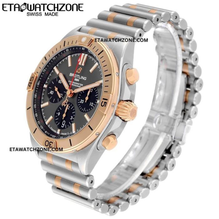 breitling-chronomat-steel-rose-gold-grey-dial-mens-watch