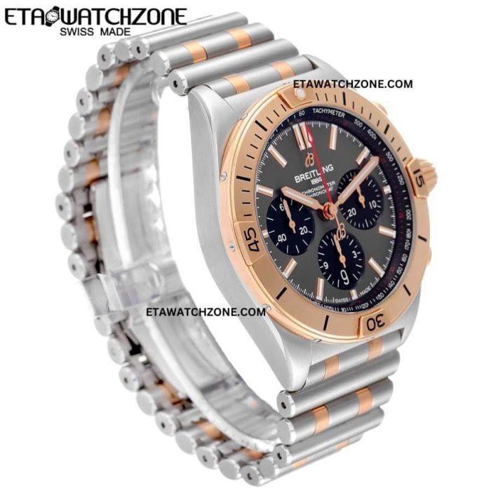 breitling-chronomat-steel-rose-gold-grey-dial-mens-watch