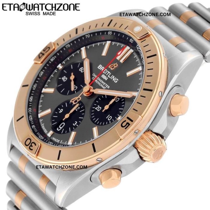 breitling-chronomat-steel-rose-gold-grey-dial-mens-watch