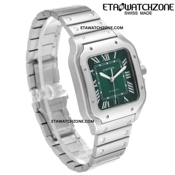 cartier-santos-large-green-dial-steel-mens-watch