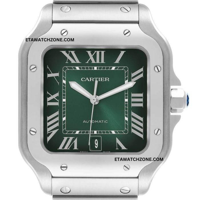 cartier-santos-large-green-dial-steel-mens-watch