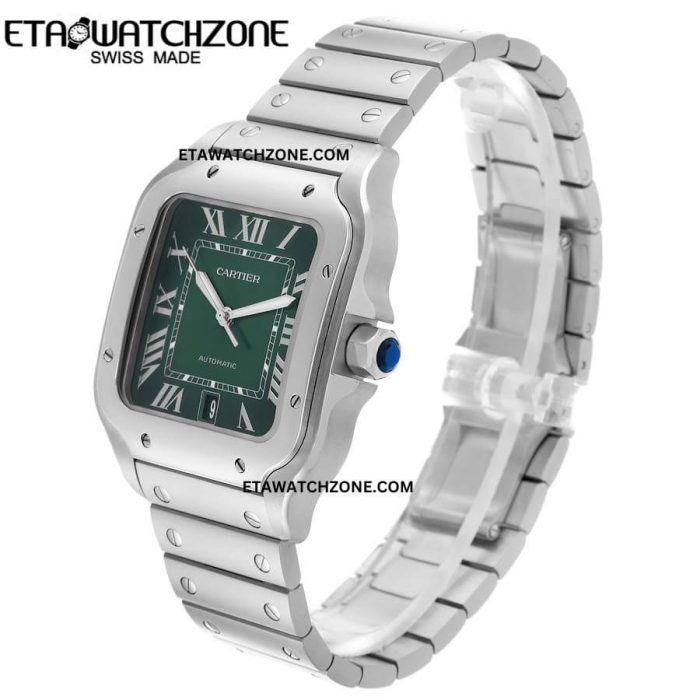 cartier-santos-large-green-dial-steel-mens-watch