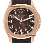 patek-philippe-aquanaut-rose-gold-brown-strap-mens-watch