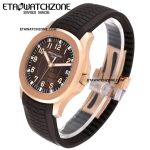 patek-philippe-aquanaut-rose-gold-brown-strap-mens-watch