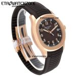 patek-philippe-aquanaut-rose-gold-brown-strap-mens-watch