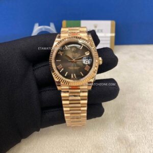 Rolex Day Date Brown Dial Rose Gold Swiss SuperClone Watch