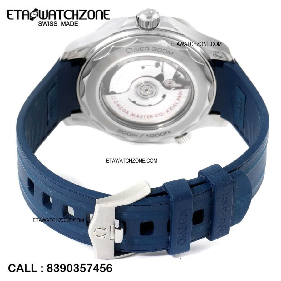 omega-seamaster-diver-blue-strap-watch