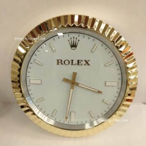 rolex-gold-white-dial-wallclock