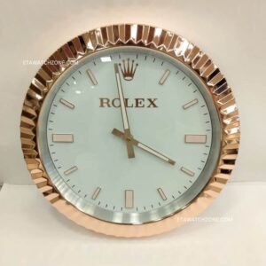 rolex-rosegold-white-dial-wallclock